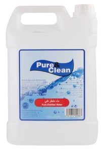 (عربي) ماء مقطر 5 لتر  بيو اند كلين      distilled water  pure &clean 5 liter